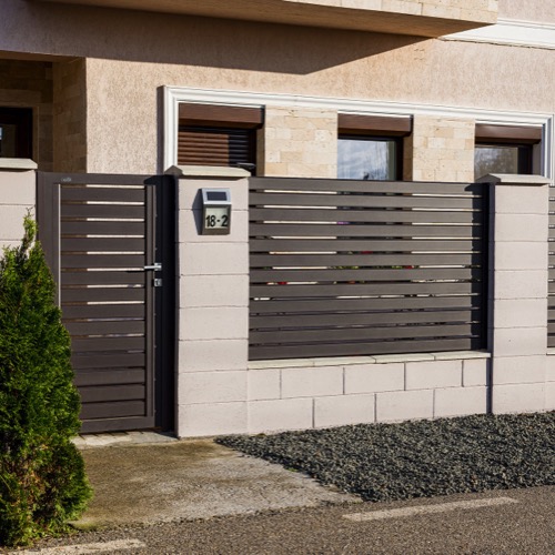 Gard aluminiu - RAL 8019