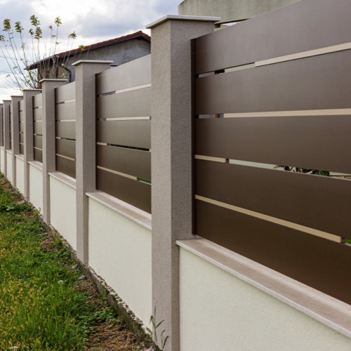 Gard aluminiu - RAL 8028/1019